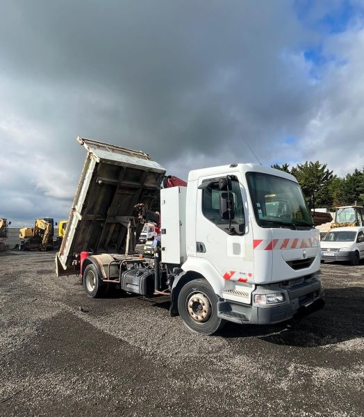 Camion benne grue Renault mildum